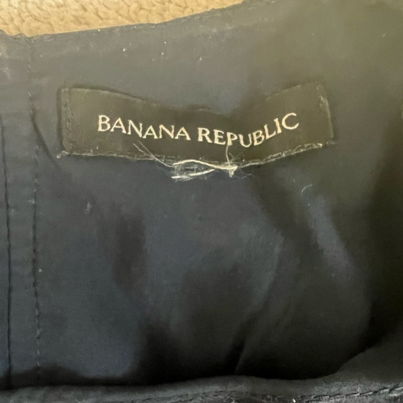 Banana Republic Short Sleeve Floral Embroidered Dress, Navy - Picture 2 of 3